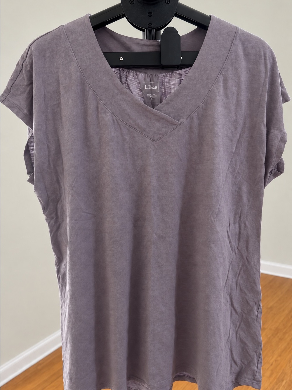 L.L. Bean Women’s Lavender Short Sleeve V-Neck Tee